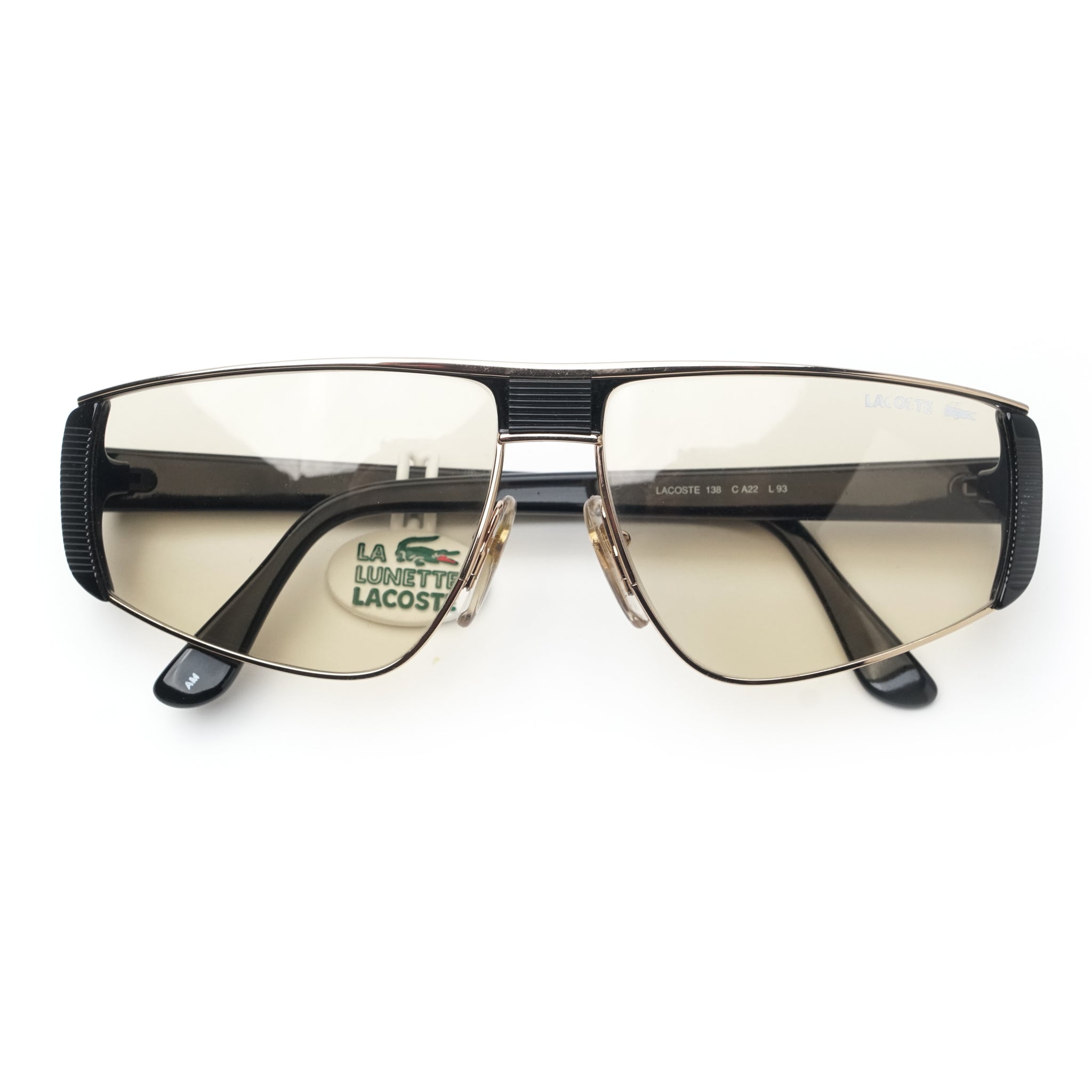 Buy Vintage Man's Eyewear 1980's/lacoste 881 59-14 Gold/silver Polished  Metal Frame/ Pilot Oversize Sunglasses Aviator France Design Rockabilly  Online in India - Etsy